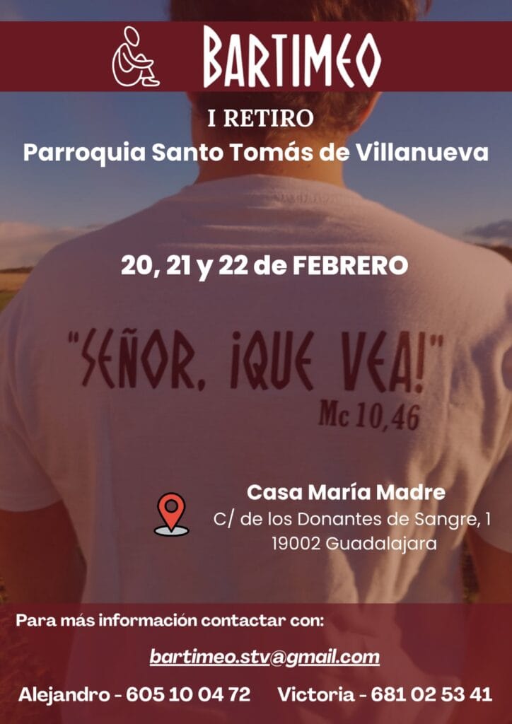 Inscripción Retiro Bartimeo